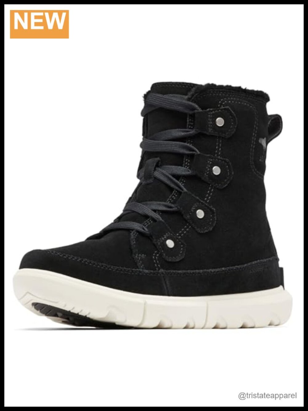 Waterproof Suede Slip-On Snow Boots with Faux Fur Trim